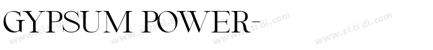 GYPSUM POWER字体转换